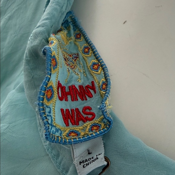 Johnny Was SLIM AUDREY BUTTON DOWN Embroidered  Shirt L NEW - Picture 5 of 9